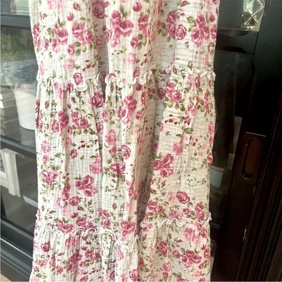Sweet Honey Floral Maxi Dress. Girl’s Sz-8Y Pink | Ivory | Green EUC - Picture 3 of 6
